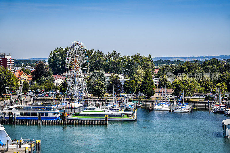 德国Friedrichshafen Bodensee附近美丽的摩天轮